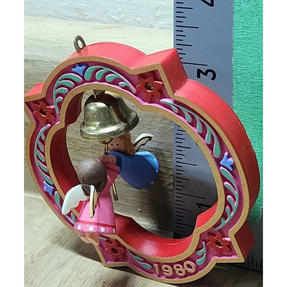 Hallmark Heavenly Sounds Christmas Ornament 1980 Angels Bell With Box Very Nice